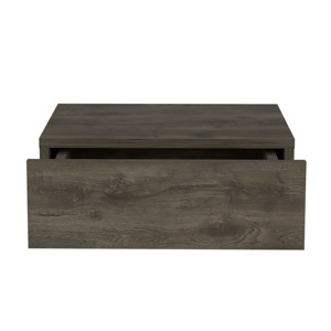 Table de chevet flottante 5 H, étagère murale moderne avec tiroir, brun foncé - Product Image 4