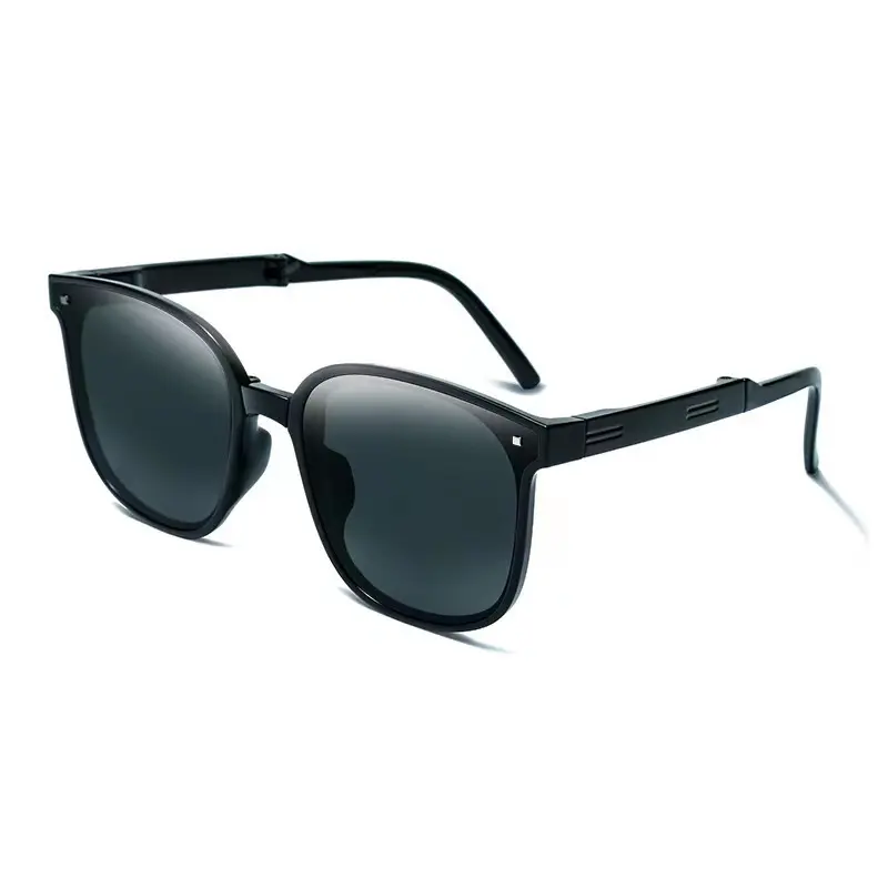 High quality UV400 trendy Fashion Women men folding Sunglasses New Pc square Foldable Sunglasses