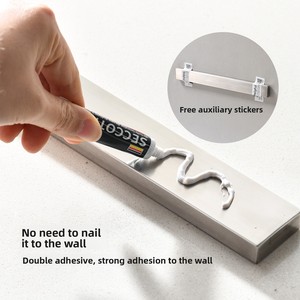 Portacoltelli Magnetico <span class=keywords><strong>in</strong></span> <span class=keywords><strong>Acciaio</strong></span> Inox 304, Supporto per Coltelli da Cucina Montato a Parete Senza Foratura né Installazione - Product Image 3