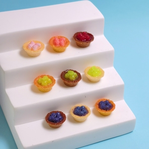 Mini Cabochons en Résine en Forme de Tarte aux Fruits, Breloques Tarte <span class=keywords><strong>Fraise</strong></span> Myrtille 13mm, Paquet de 100 Pièces, Remplissage pour Slime, Artisanat DIY - Product Image 3