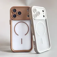 Coque de téléphone magnétique transparente mate avec dissipation thermique pour iPhone 17 Air 16 15 14 13 12 11 Pro Max Plus