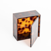 Women's sets — boîte à bijoux de luxe en plexiglas, Cube de rangement carré en acrylique, couvercle rabattable