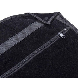 Logotipo personalizado de lujo reutilizable estilo Tote flocado vestido <span class=keywords><strong>traje</strong></span> cubierta no tejidos <span class=keywords><strong>terciopelo</strong></span> <span class=keywords><strong>traje</strong></span> bolsa con cremallera - Product Image 3