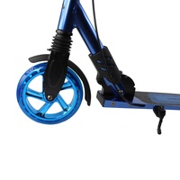 Trottinette en alliage durable de 200mm pour adultes, trottinette pliante facile à pousser avec roues planes en PU