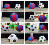 Ballon de football gonflable personnalisé en tissu Oxford pour la publicité sportive, ballon de football géant gonflable pour l'événement de la Coupe du monde de football