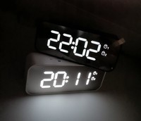 Réveil électronique enregistrable avec sonnerie personnalisée, design créatif et mignon, rétroéclairage lumineux, musique intelligente et LED