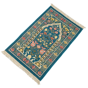 Alfombra de Oración Musulmana Turca Islámica, Fabricación de Alfombras Sajadah, Alfombra de Oración Janamaz con Diseño Floral, Lavable para Picnic y - Product Image 1