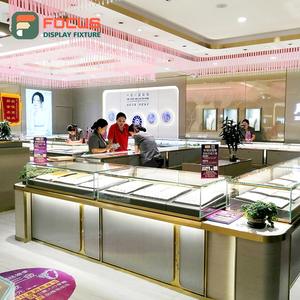 Vitrine en verre de qualité supérieure, comptoir à bijoux en bois, éclairage LED, design moderne et luxueux pour la présentation de bijoux - Product Image 4