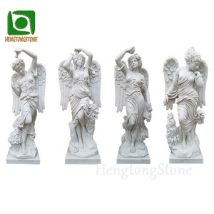 Statua Decorativa da Giardino in Marmo Bianco di Alta Qualità, Figura di <span class=keywords><strong>Angelo</strong></span> o Dea <span class=keywords><strong>delle</strong></span> Quattro Stagioni - Product Image 5