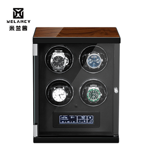 M & Q nueva moda de lujo negro Led caja de madera clara reloj automático Enrollador para mostrar reloj hombres puede almohada reemplazo - Product Image 2