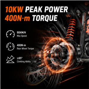 Motocicleta Eléctrica Todoterreno de 72V 10KW para Adultos, Alto Torque 400Nm, Motocicleta Eléctrica Ligera - Product Image 6
