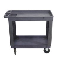 Carrito de Servicio Rodante de Plástico Resistente para Almacén o Garaje, de 3 Niveles, con Capacidad para 500 Libras, con Ruedas de 5 Pulgadas