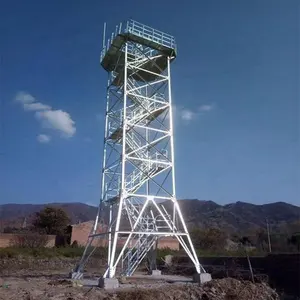 Lattice Angular Steel Platform Mountain Forest Watch Outlook Fire Observation Tower