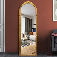 Miroir sur pied de style baroque français rétro, avec cadre sculpté, pour la décoration de la chambre à coucher
