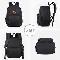 Nouveau sac à dos de voyage en polyester pour hommes et femmes, sac à dos antivol pour ordinateur portable avec port de charge USB pour le travail, l'université, l'école