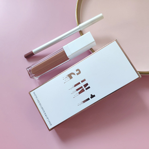 Juego de brillo de labios delineador de labios <span class=keywords><strong>2</strong></span> en 1 sin logotipo al por mayor conjunto de lápiz labial líquido mate de larga duración con logotipo personalizado conjunto de delineador de labios - Product Image 1