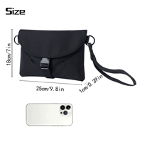 Aangepaste Groothandel Crossbody Tassen Heren Afneembare Flap Mini Zwart High Street Multifunctionele Portemonnees Telefoon Hiphop Trendy