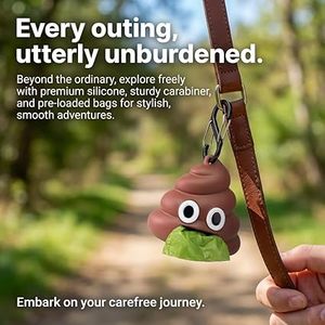 Huamaohengchun - Distributeur de sacs à déjections canines pour laisse, design mignon en forme de crotte, robuste - Product Image 2