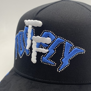 Prezzo di fabbrica cappelli con logo diamantato americano <span class=keywords><strong>basket</strong></span> sport berretto in pelle scamosciata fodera di raso cappelli Dandy - Product Image 4