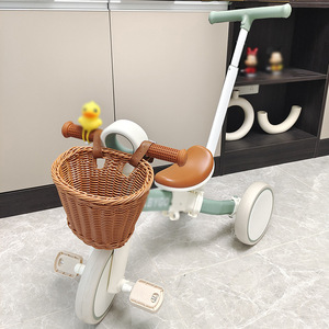 Tas jinjing sepeda anak rotan plastik buatan tangan keranjang anyaman sepeda depan wadah penyimpanan warna berbeda untuk pilihan - Product Image 3