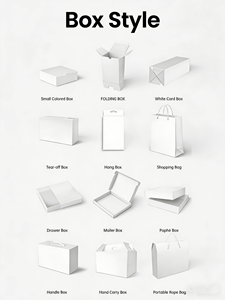 Boîtes en carton blanc écologiques personnalisées avec logo imprimé et taille sur mesure, vente en gros, petites boîtes d'emballage colorées - Product Image 5