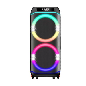 Nouveaux haut-parleurs de fête DJ en plein air, double 10 pouces, média, 100 W, haute puissance, grands haut-parleurs, karaoké - Product Image 2