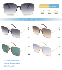 Fashion Square Shape Eye Wear Metal Frame Outdoor UV400 Polarized High Quality <b>Sunglasses</b> - Product Image 2
