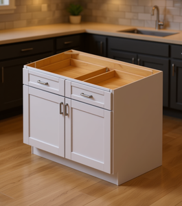 Mobile Base Bianco Shaker Sunique Sydney 24-29.9 pollici, Armadietto da Cucina a 2 Cassetti con Maniglia, Finitura Laminata Ecologica - Product Image 2