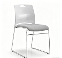 Meubles de bureau exécutifs modernes et abordables, chaises de visiteur empilables en métal et plastique PP