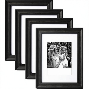 ชุดกรอบรูป 4 ชิ้น ขนาด 9x12 นิ้ว ขอบสีดำด้าน กว้าง 1.4 นิ้ว กระจกนิรภัยกันแตก ป้องกันรังสียูวี 2 สี ติดผนังหรือวางบนโต๊ะได้ - Product Image 3