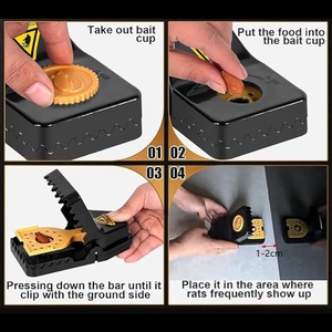 Cải thiện bẫy chuột, răng cưa có độ nhạy cao, bẫy chuột, bẫy chuột có thể tái sử dụng cho trong nhà và vườn, mạnh mẽ và bền - Product Image 3