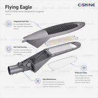 Lampadaire LED extérieur étanche Cishine 30W 60W 80W 90W 120W 150W 180W IP66 en aluminium moulé sous pression pour routes urbaines, parcs et places publiques