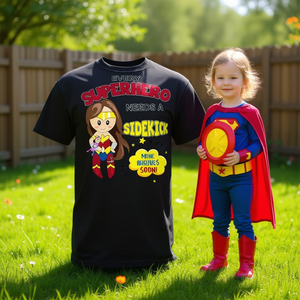 Every Superhero Needs A Sidekick Premium T-Shirt <b>Big</b> <b>Sister</b> <b>Gift</b> - Product Image 3