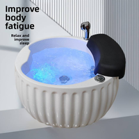 Bassin de pédicure professionnel pour salon de beauté, lavabo rond, SPA, bol de pédicure, spa pour les pieds avec plomberie, bassin de pédicure portable