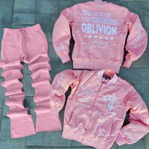 Veste de baseball Hip Hop décontractée, ensemble de manteaux, survêtement 2 pièces, pantalon de jogging, survêtements de sport à usage quotidien, survêtements imperméables - Product Image 3