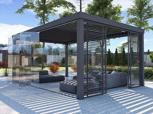<span class=keywords><strong>Pergola</strong></span> rétractable motorisée avec pare-soleil à lames et rideau détachable avec contrôle du climat <span class=keywords><strong>pour</strong></span> toutes les saisons - Product Image 5