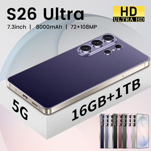 Smartphone S26 Ultra Originale di Alta Qualità, 16GB + 1TB, Schermo da <span class=keywords><strong>7</strong></span>.3 Pollici, Telefono Mobile 5G Android S26 Ultra - Product Image 1