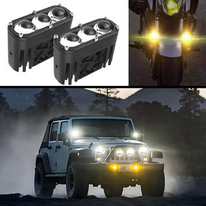 Phare de moto à LED 3SMD avec lentille ventilée, projecteur super lumineux, feux LED bicolores pour moto et véhicule tout-terrain - Product Image 5