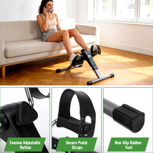 Portable Mini Cycle Pedal <b>Exercise</b> Bike with LCD Monitor Home Use Under Desk Folding Arm/Leg Workout Bike for Gym - Product Image 5