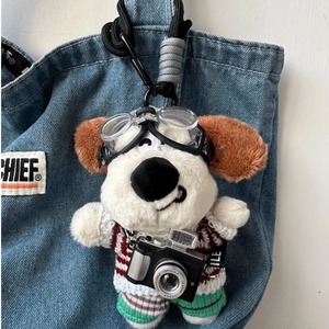 Plush Dog Keychain With <b>Camera</b> 3D Animal Shape Soft Toy For <b>Bags</b> Backpacks And Keychains - Product Image 5