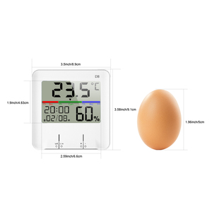 Gran oferta, de estilo europeo Digital termohigrómetro, medidor de humedad de temperatura interior de alta precisión con fecha de reloj para el hogar - Product Image 4