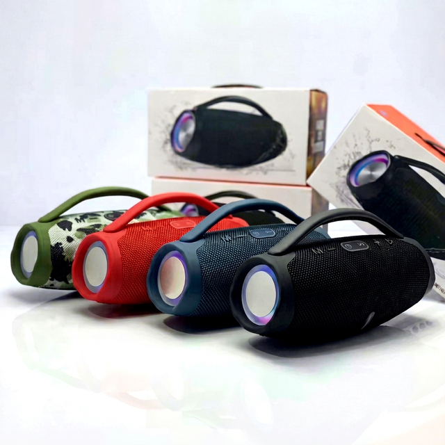 For Mini Speaker BOX3 Wireless RGB LED Built-in Mic Remote Control Portable Audio Heavy Subwoofer Support for Small MOQ