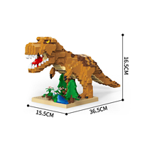 Jurassic Thief Dragon Tyrannosaurus Rex Double Ridgesaurus DIY Juguetes de Ensamblaje Micro Nano Bricks Sets de Bloques de Construcción Juguetes para Niños