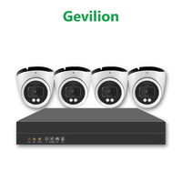 Surveillance nocturne en couleur jusqu'à 25 m sur quatre dômes 5MP et un NVR PoE