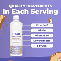 En stock – Liquide liposomal sans sucre de 450 ml pour la croissance des cheveux, avec biotine et palmier nain, pour le soutien des cheveux, de la peau et des ongles – Personnalisation OEM