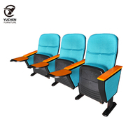 Chaises d'auditorium pliantes modernes en tissu pour écoles, universités et événements, avec tablette d'écriture et pieds en métal – Vente en gros fabricant