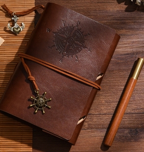 Promotional Vintage Pirate Themed <b>Notebook</b> Leather Binder with Custom Logo Creative Learning and Planning Journal - Product Image 6