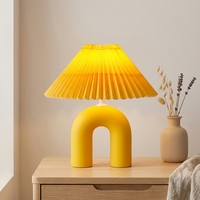 Lampe de table décorative en céramique, couleur bonbon, lampe de chevet, abat-jour en tissu, base en céramique, design artisanal, lampe de lecture de bureau