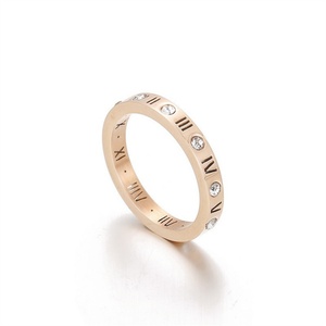 Fashion Fine Jewelry Gold Plated Stainless Steel Zircon Finger <b>Rings</b> <b>for</b> Women <b>Men</b> - Product Image 4