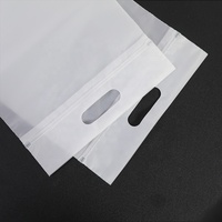 Logo personnalisé Eva Pvc Cpe PE Vêtements Sacs à fermeture éclair Vêtements en plastique transparent à fermeture éclair Poly Sacs givrés avec poignée